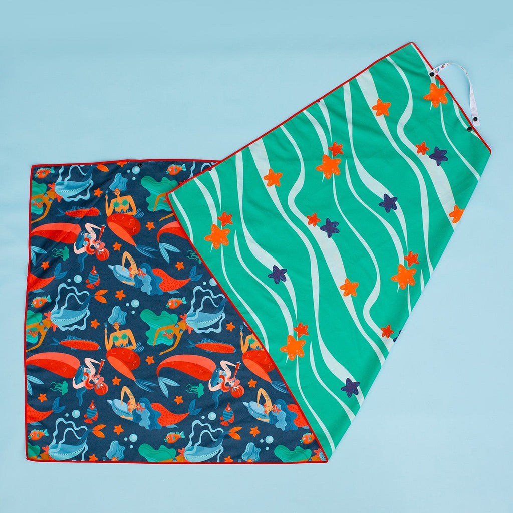 Moasis Swim Towel New Squids Corals 