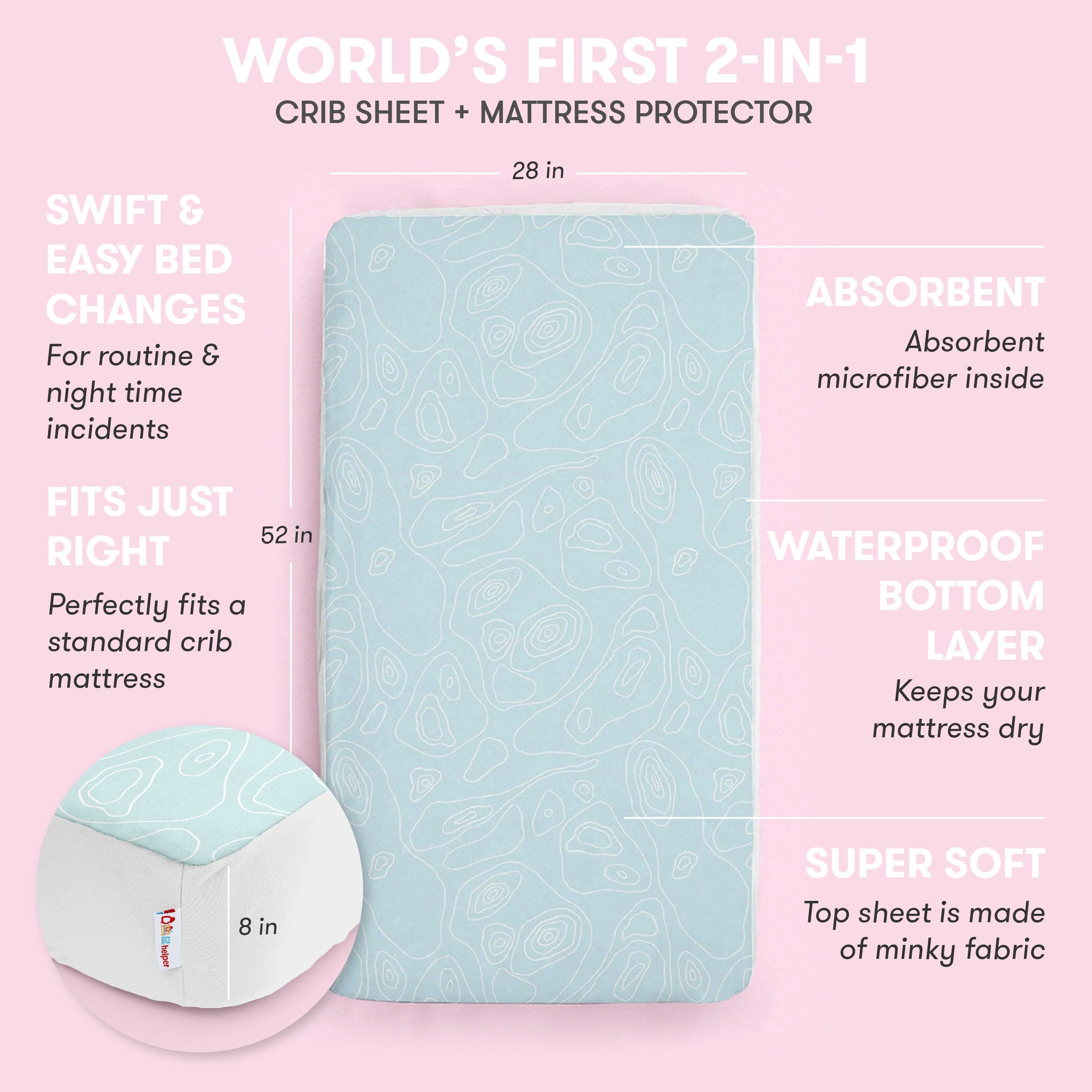 Waterproof Crib Mattress Cover Shop Lil Helper Today