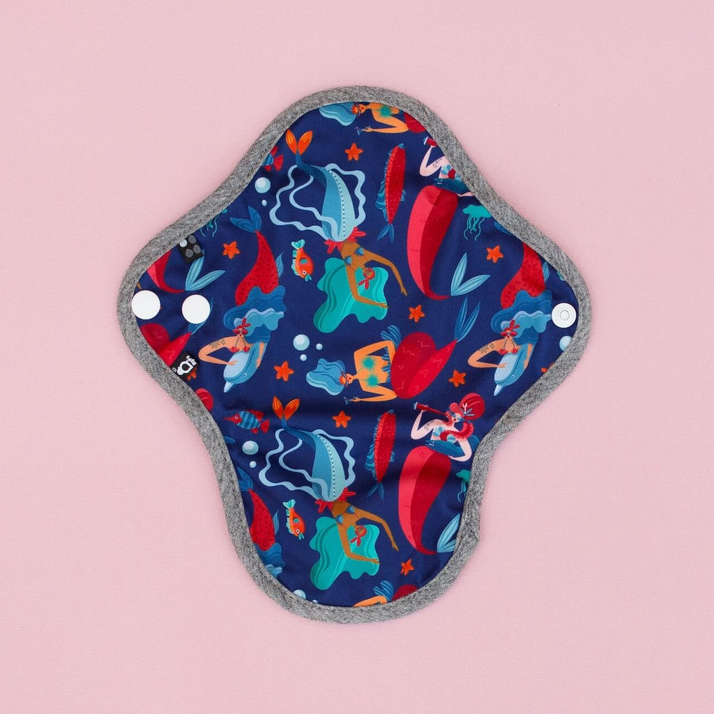 Image for HyPs Original Reusable Pad - size Liner, design Badass Mermaids