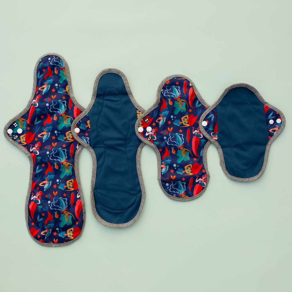 Image for HyPs Original Reusable Pad - size Liner, design Badass Mermaids