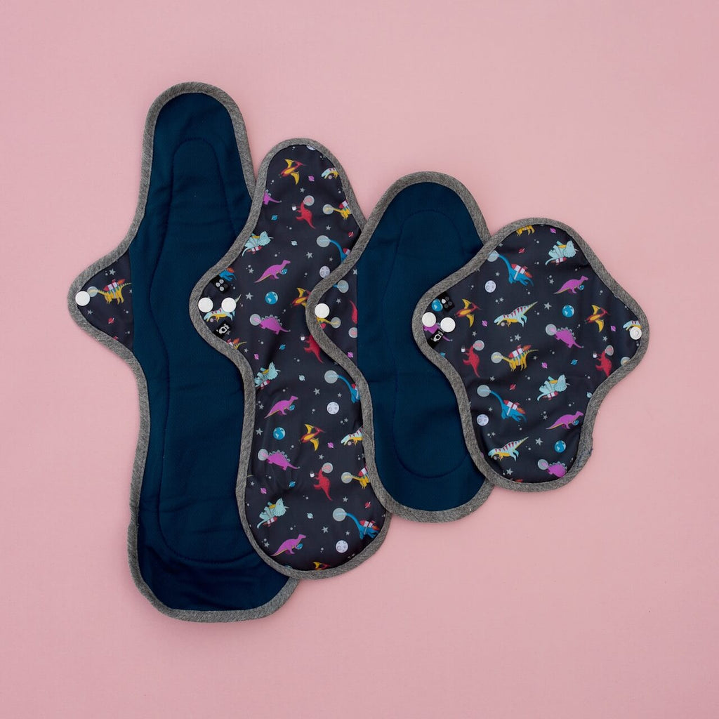 Image for HyPs Original Reusable Pad - size Liner, design Space Dinos