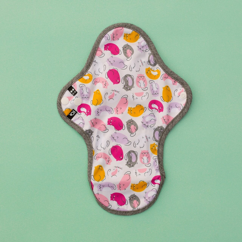 Image for HyPs Original Reusable Pad - size Regular, design Jelly Kitties Pink