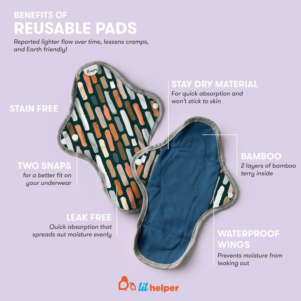 Image for HyPs Original Reusable Pad - size Regular, design New Stripes