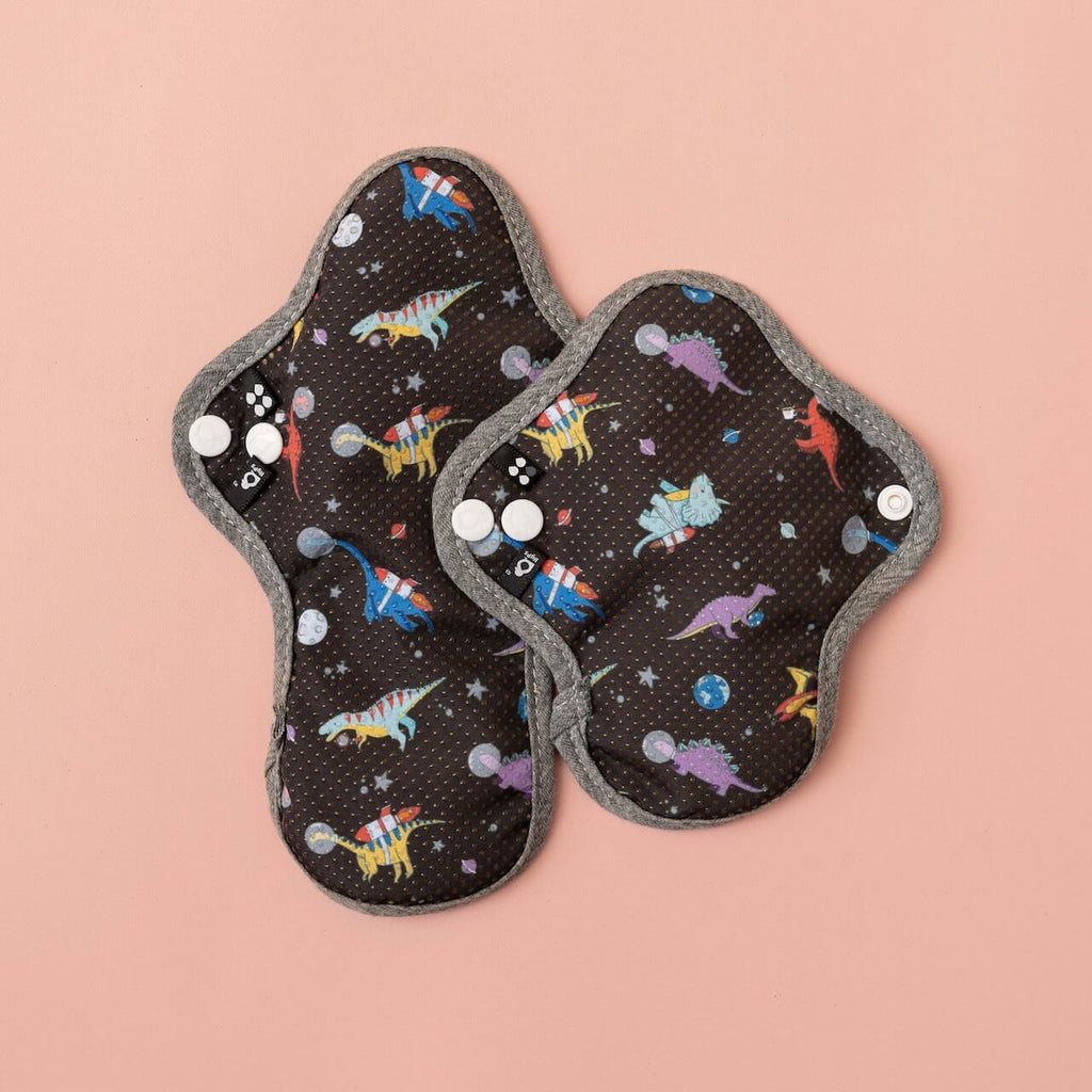 Image for HyPs Teen Reusable Pads - size Regular, design Space Dinos