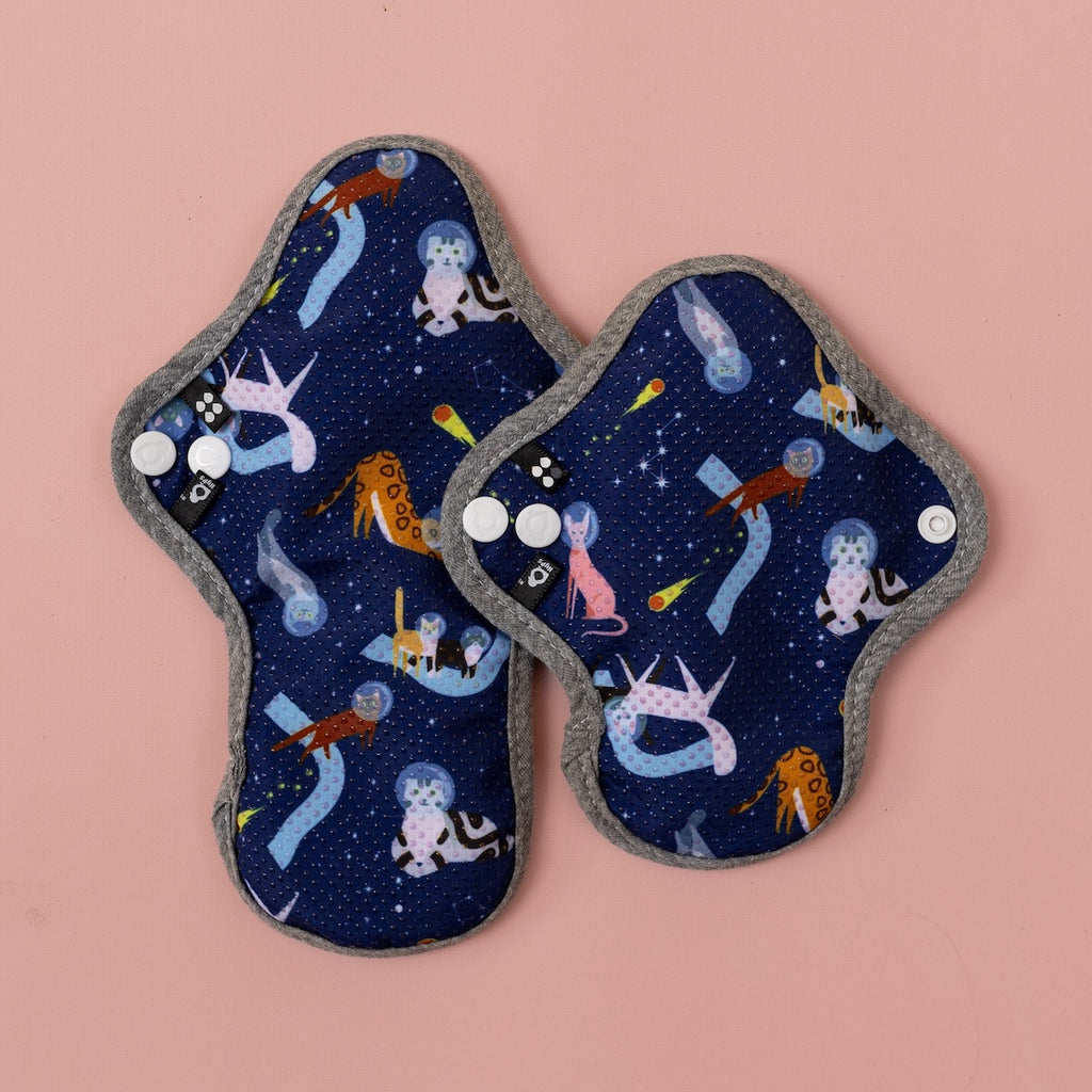 HyPs Teen Reusable Pads (2 pack) Space Cats