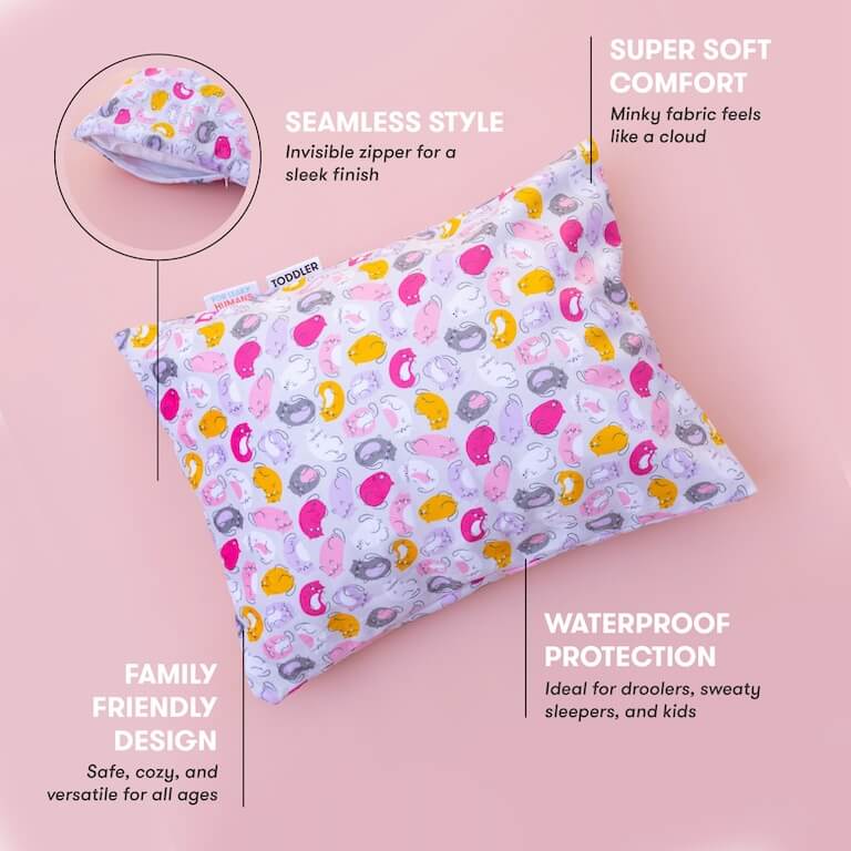 Image for Sleepsaver Waterproof Pillowcase - Toddler size, design Black Lines