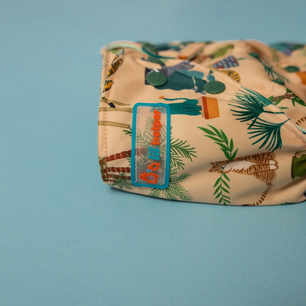 Image for Tank Cloth Diaper - design Ferns & Felines Brown