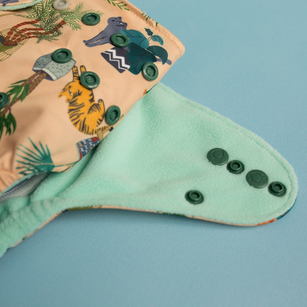 Image for Tank Cloth Diaper - design Ferns & Felines Brown
