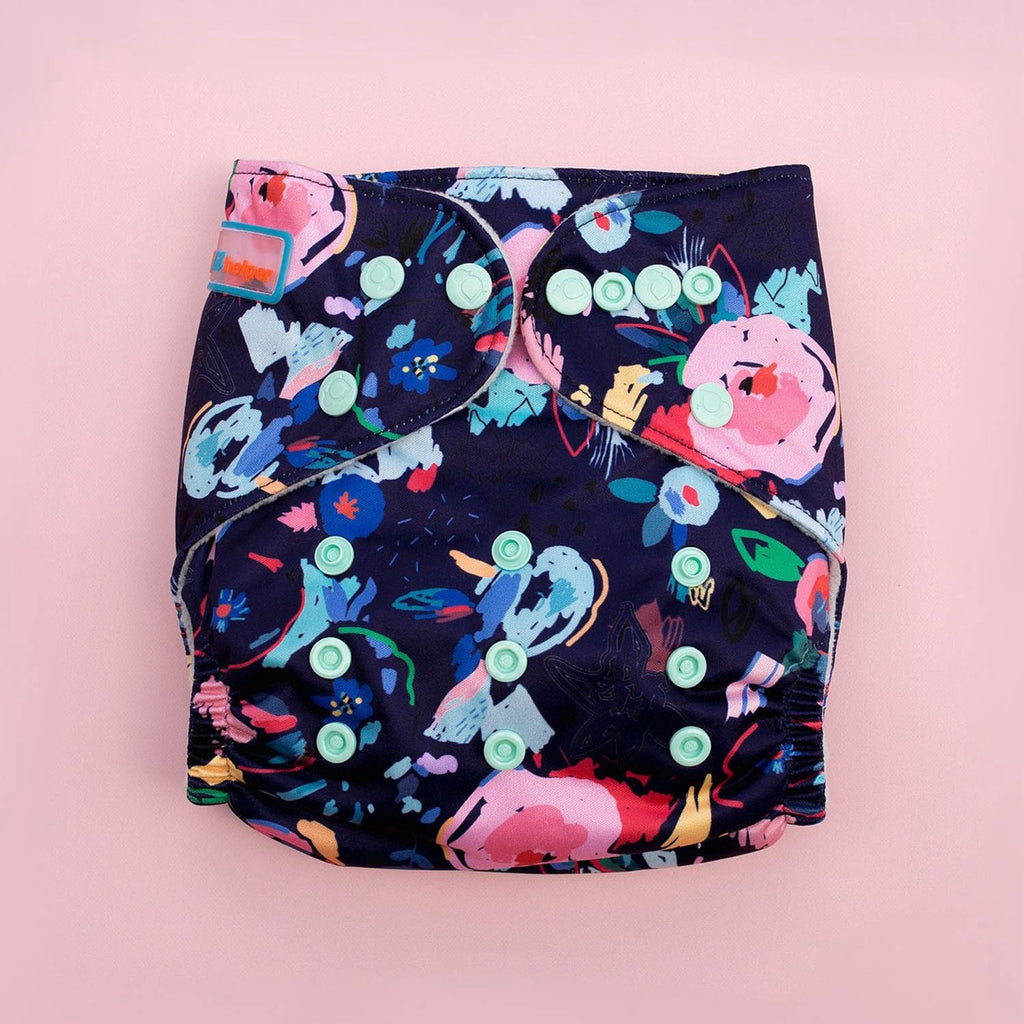 Image for Tank Cloth Diaper - design Florals Purple
