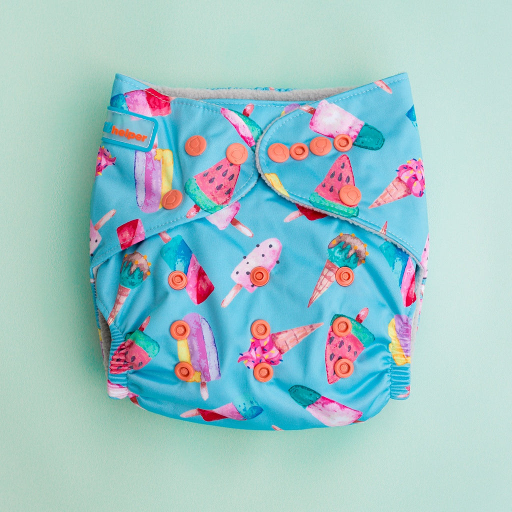 Image for Tank Cloth Diaper - design Ice Cream Light Blue