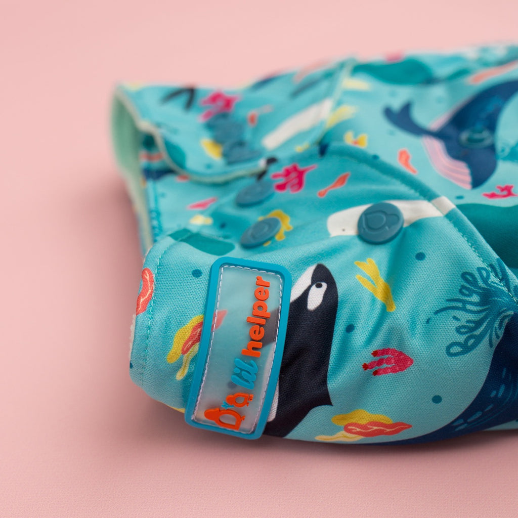 Image for Tank Cloth Diaper - design New Whales