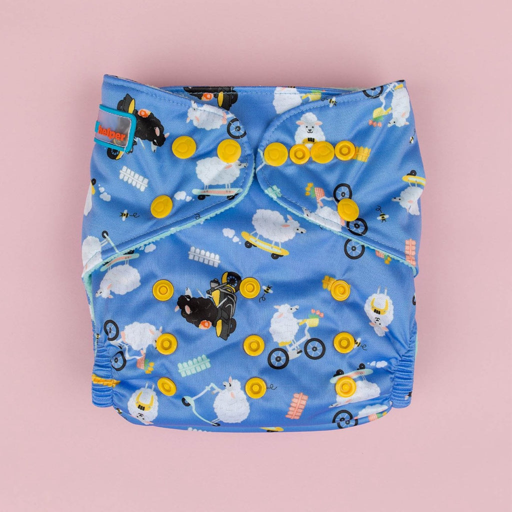 Image for Tank Cloth Diaper - design Scooterin Sheep